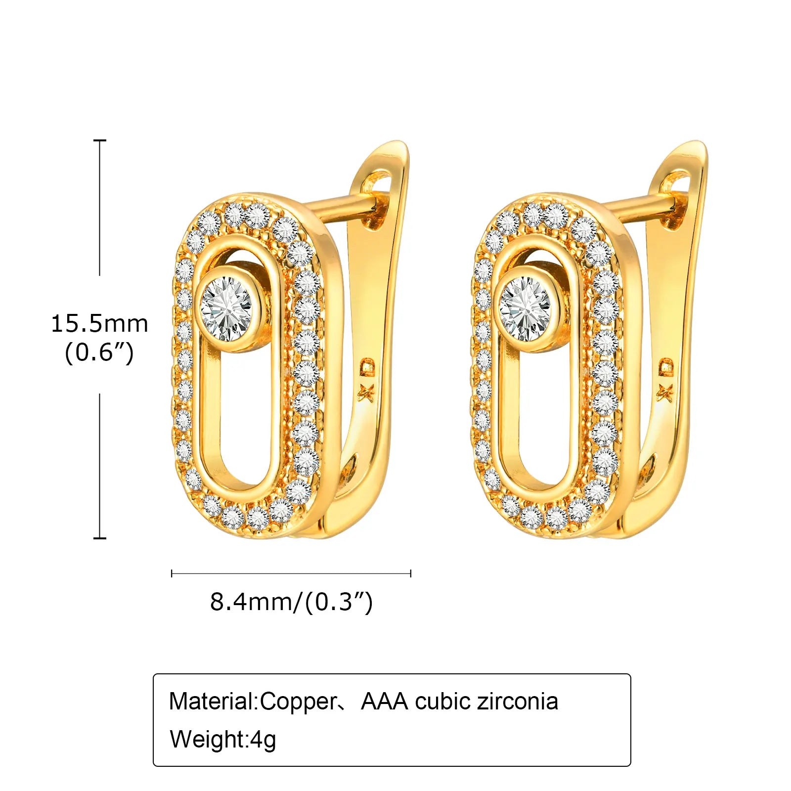 Femmes filles Cerceaux géométriques tendance Boucles d’oreilles