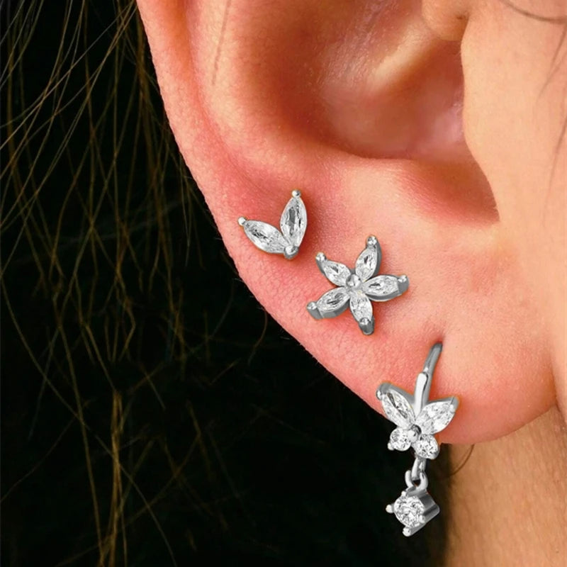 Ensemble de boucles d’oreilles cercle en acier inoxydable