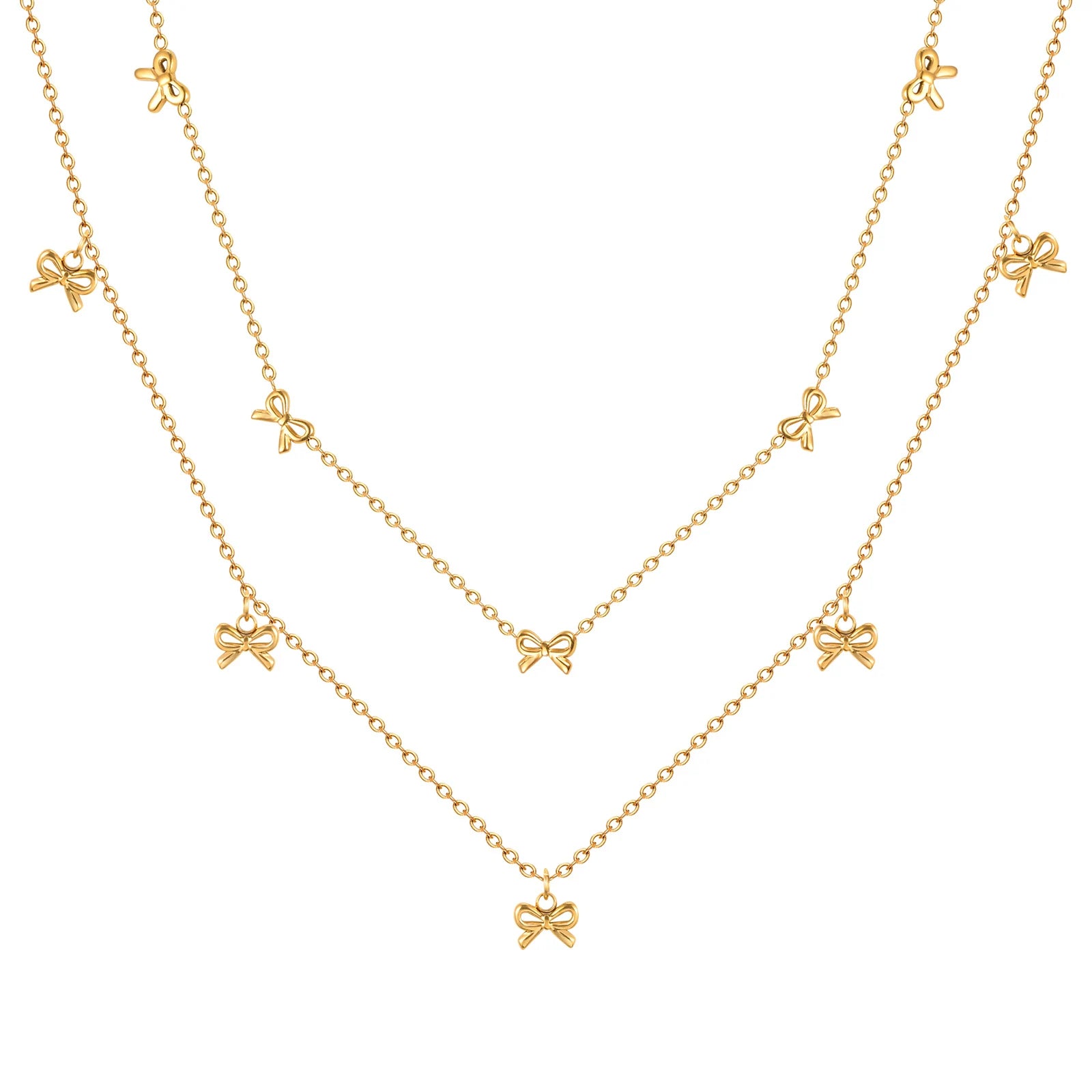 Collier nœud de papillon charms pour femmes