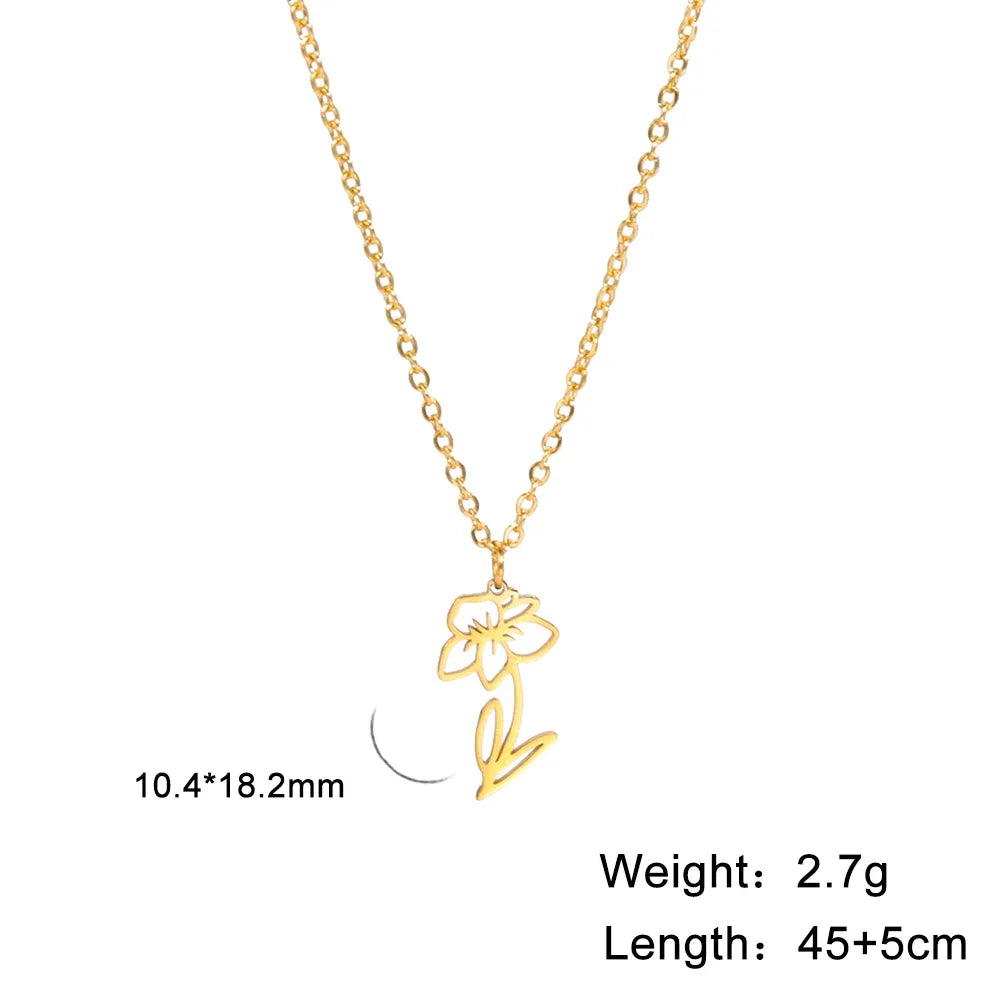 Collier - Différente type de fleur