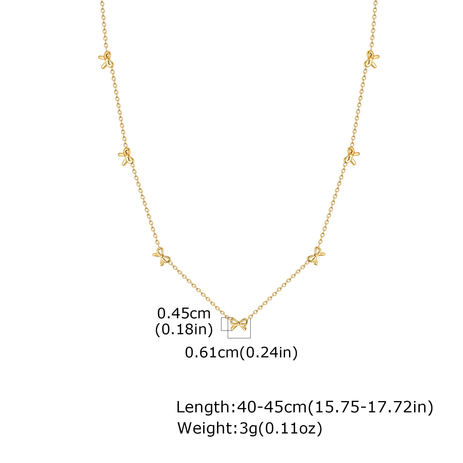 Collier nœud de papillon charms pour femmes