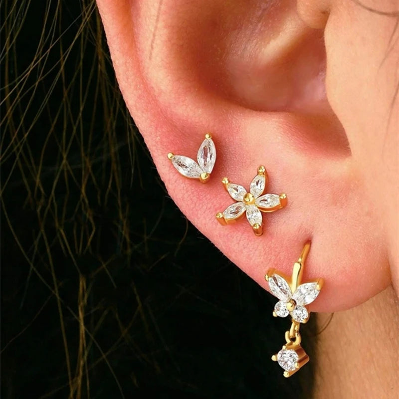 Ensemble de boucles d’oreilles cercle en acier inoxydable