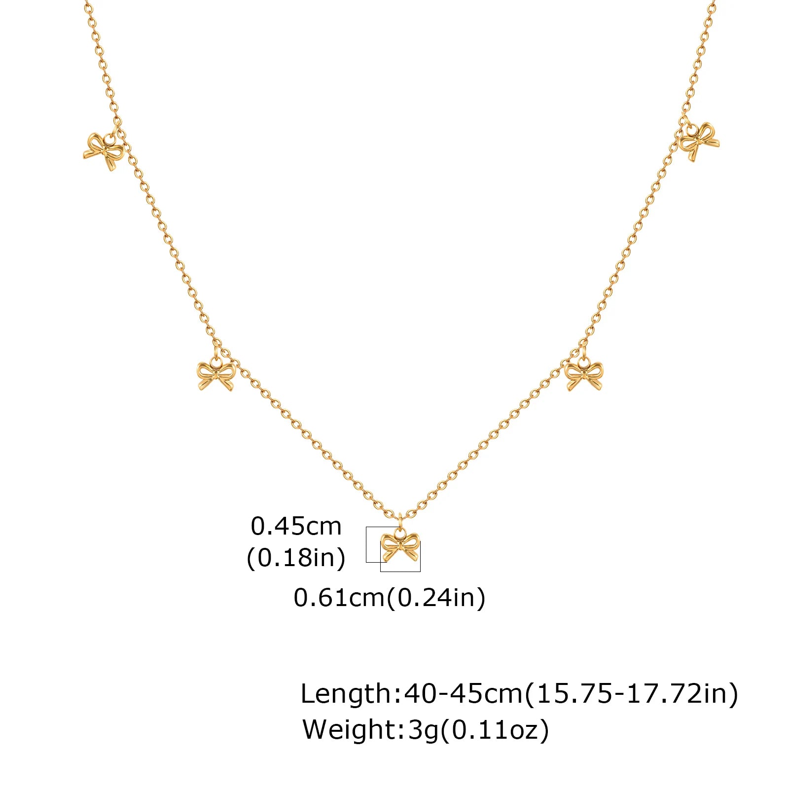 Collier nœud de papillon charms pour femmes