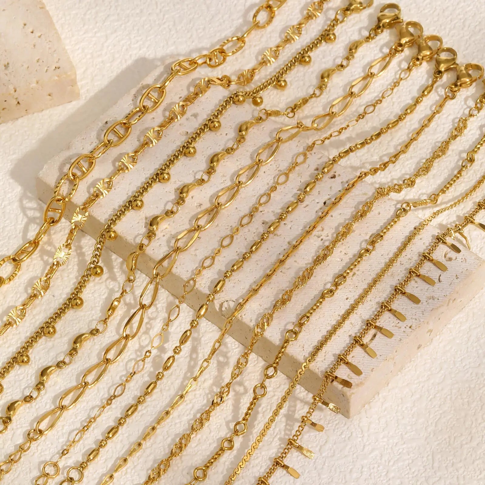 Bracelet maillon plaqué or pour femmes