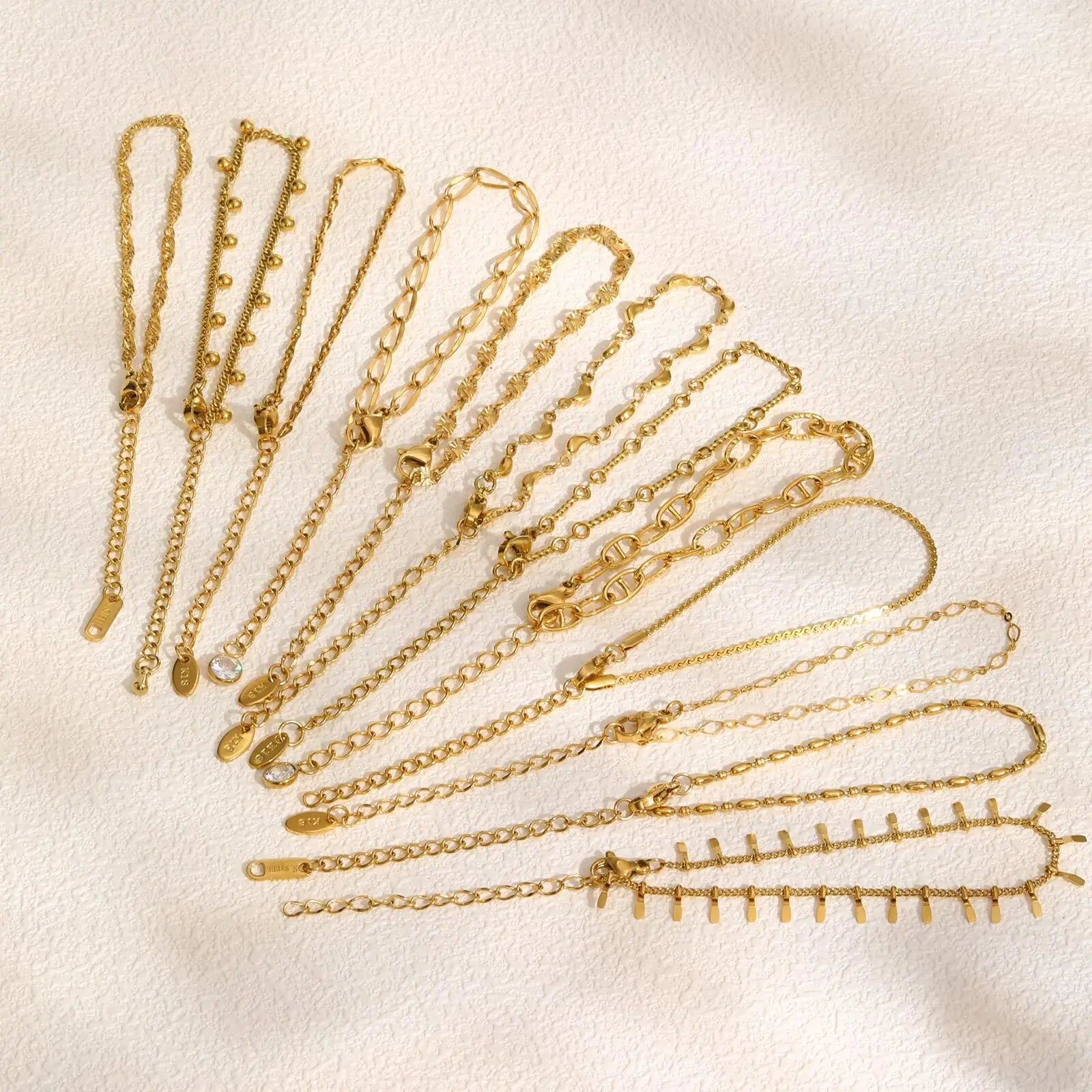 Bracelet maillon plaqué or pour femmes