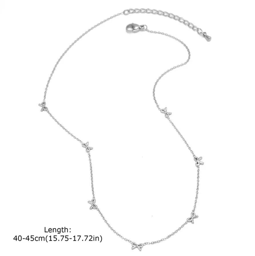 Collier nœud de papillon charms pour femmes